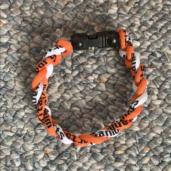 Titanium sports bracelet orange and white - Picture 2 of 2